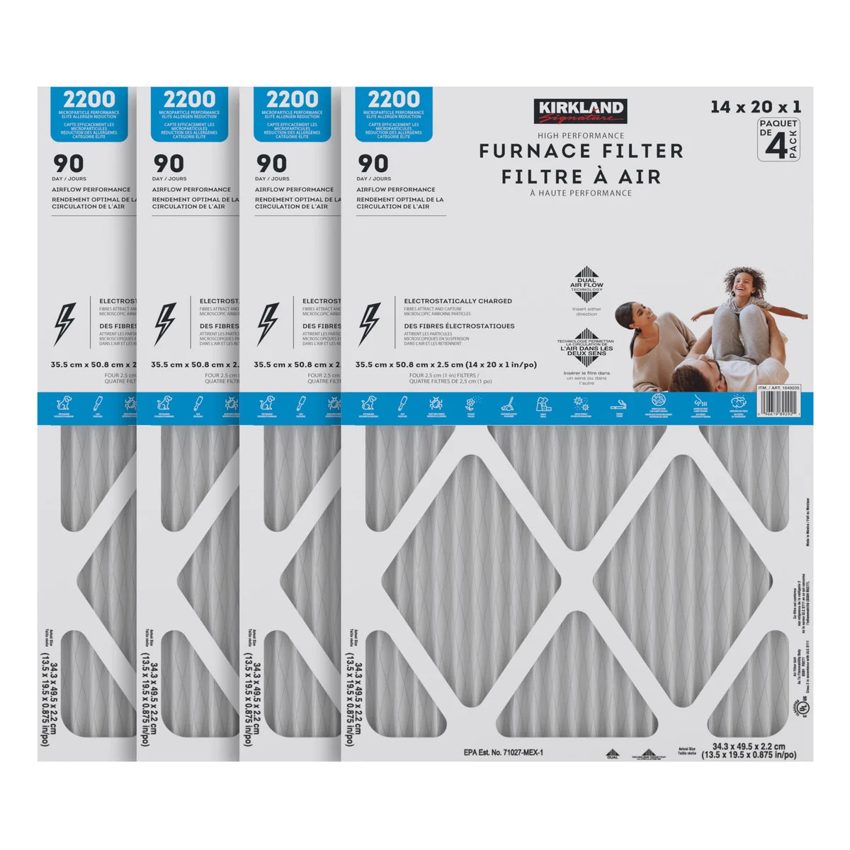 Kirkland Signature High Performance Air Filters 4-pack