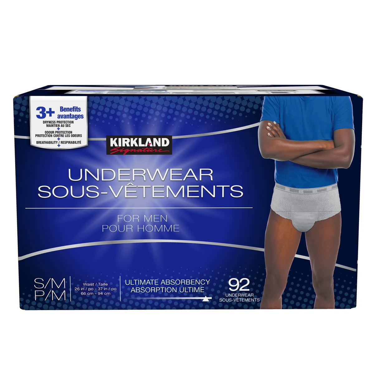 Kirkland Signature Men's Protective Underwear S/M