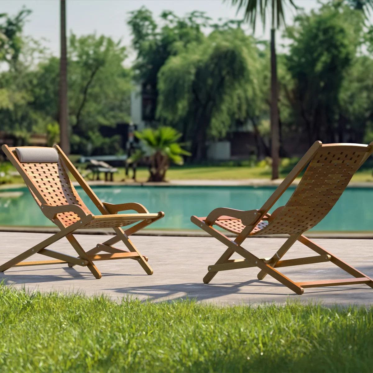 Wooden Swing Lounger Chair