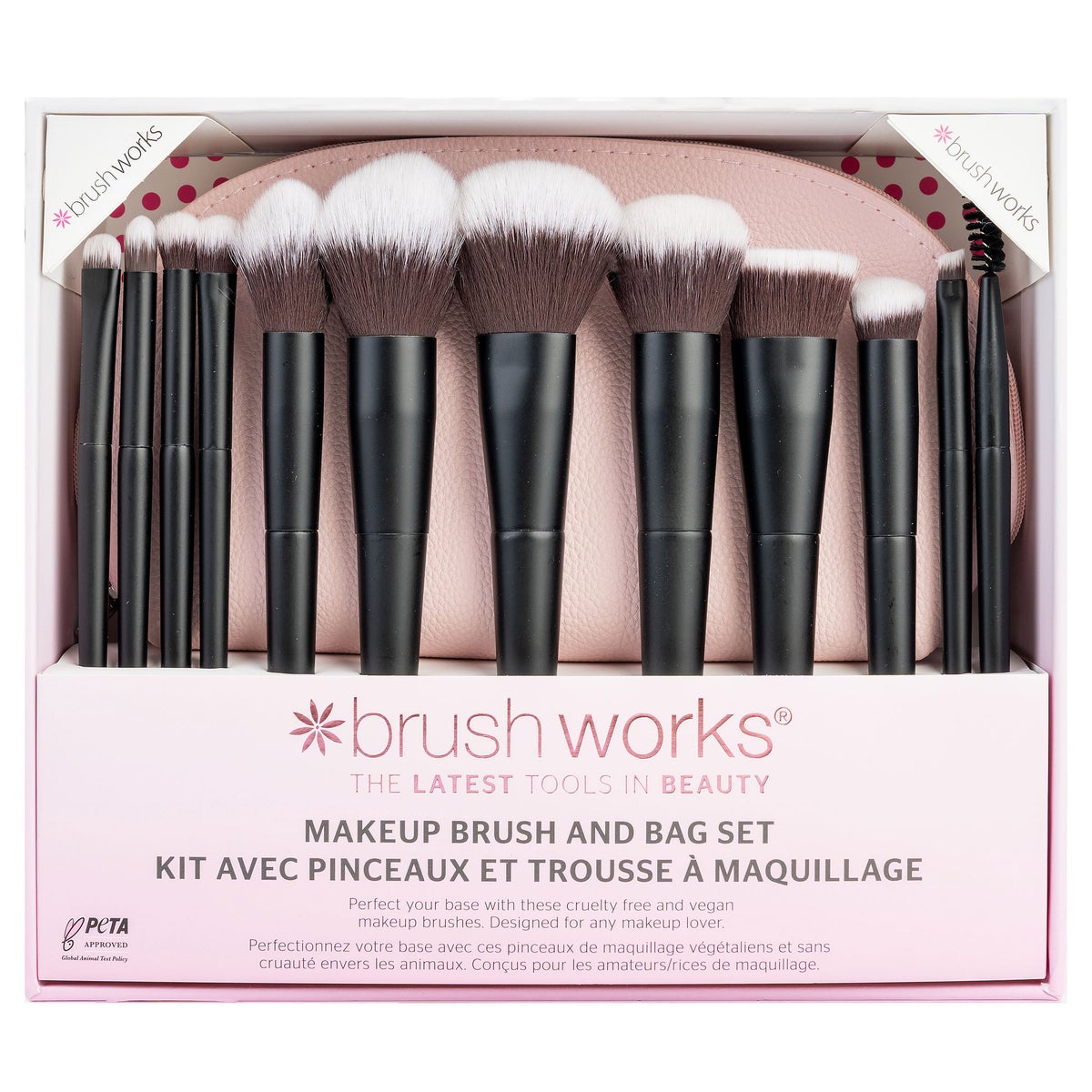 Brushworks Makeup Brush & Bag Set