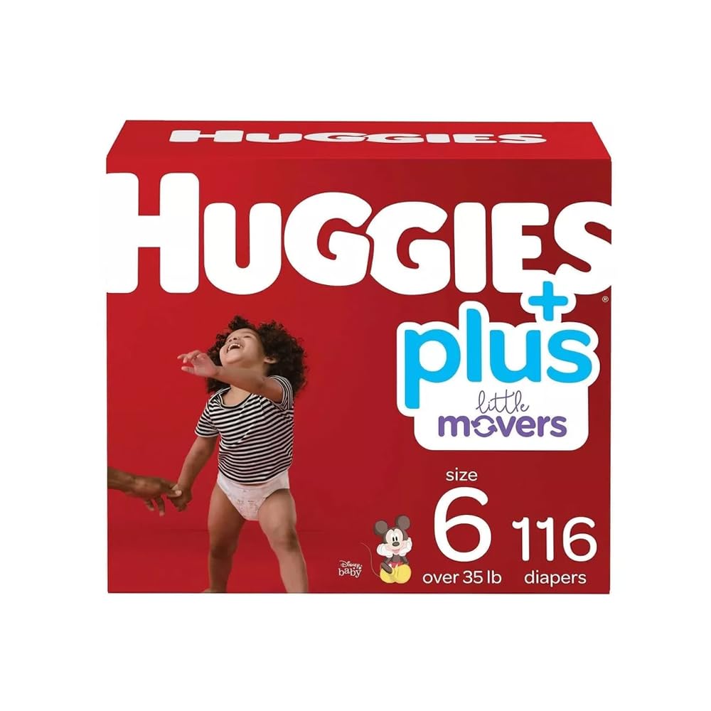 Huggies Little Movers Plus Baby Diapers Size 6 -116 Count