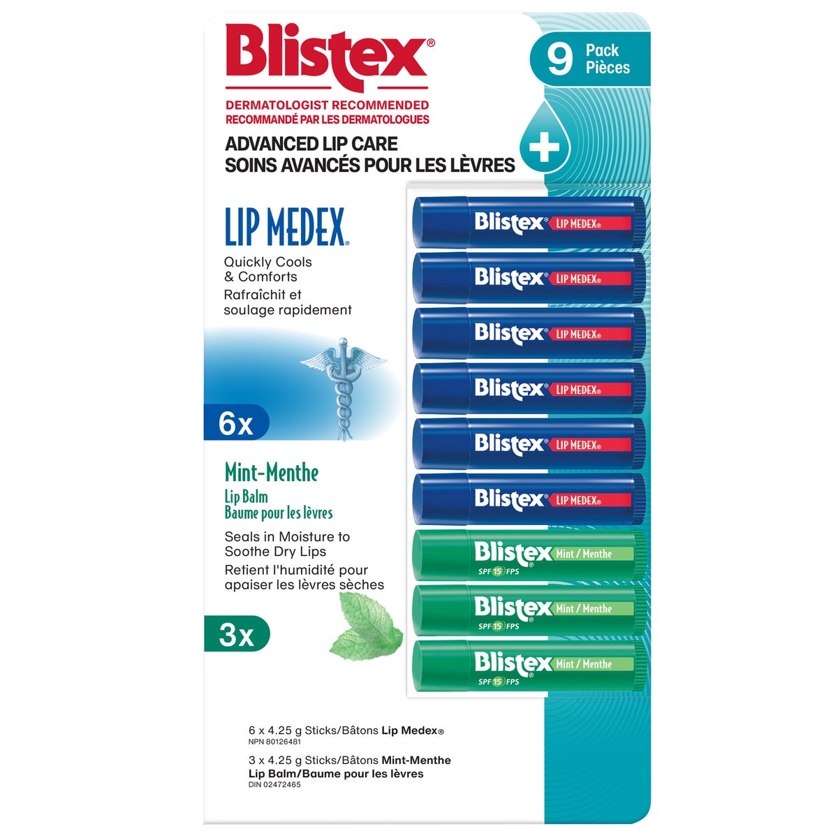 blistex lip medex pack of 9
