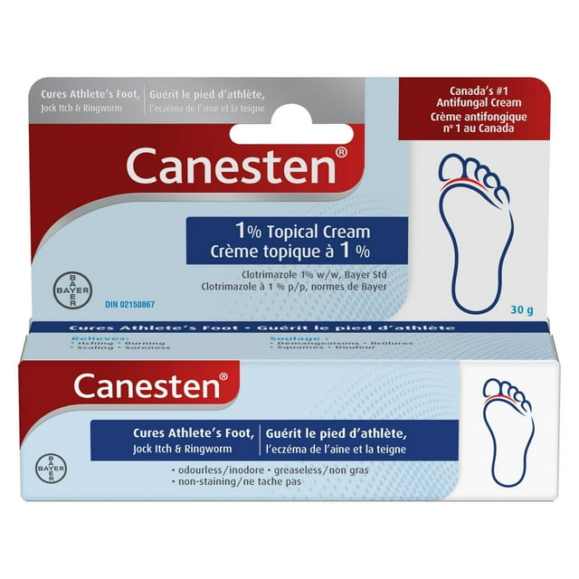 Canesten Antifungal Cream: Cures Athlete's Foot, Jock Itch, Ringworm; Relieves Itching, Burning, Scaling and Soreness: Odourless, Greaseless