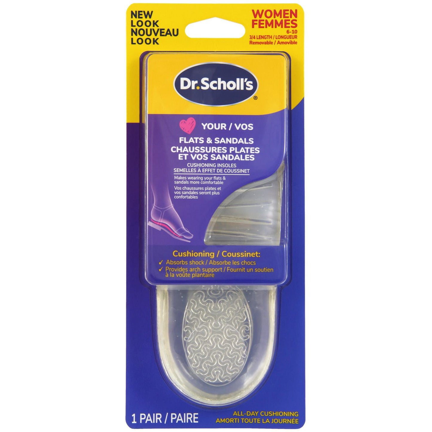 Dr. Scholl's® Love Your Flats & Sandals 3/4 Length Insoles, 1 pair