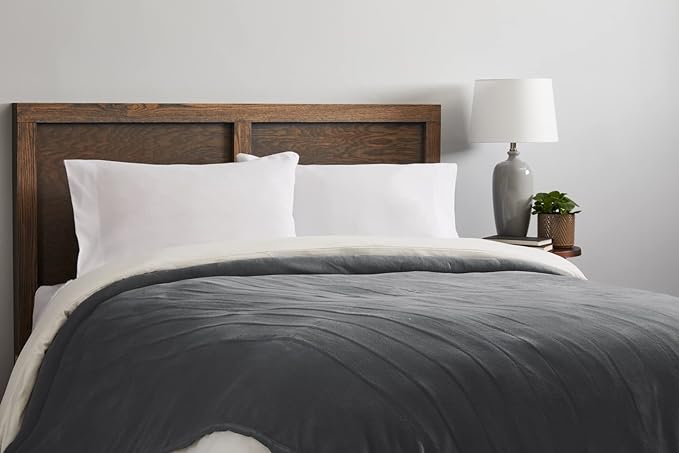 Sunbeam Microplush Slate Heated Blanket Full/Queen