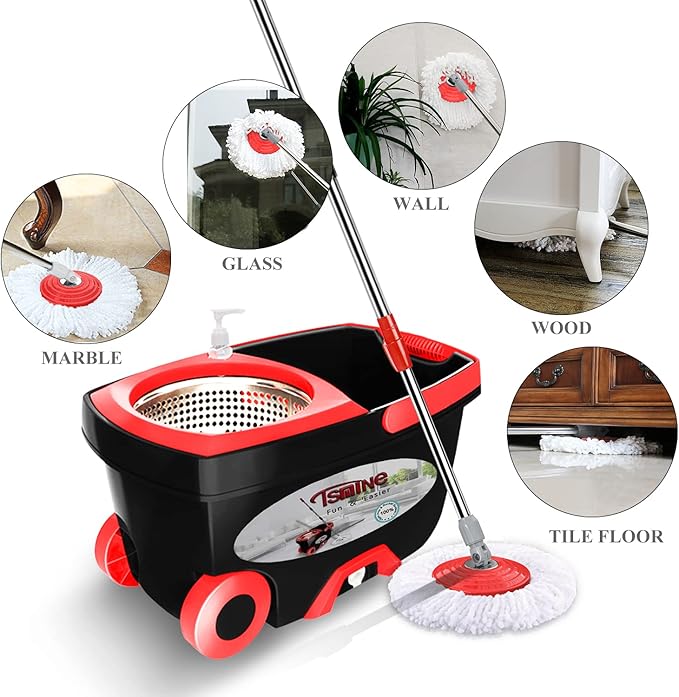 Tsmine Spin Mop - Premium Stainless Steel