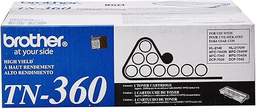 Brother TN360 High Yield Toner Cartridge - Black,Small