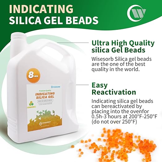 Wisesorb 8 LBS Indicating Silica Gel Beads