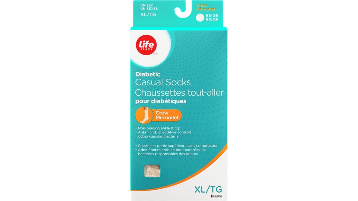 Life Brand Diabetic Casual Socks