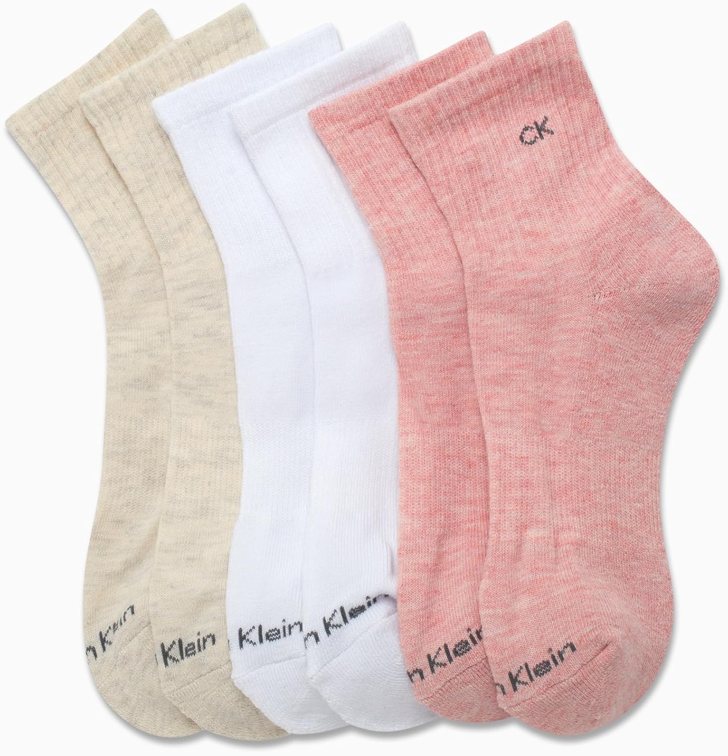 Calvin Klein Womens Cushion Anklet Socks, 8 Pairs