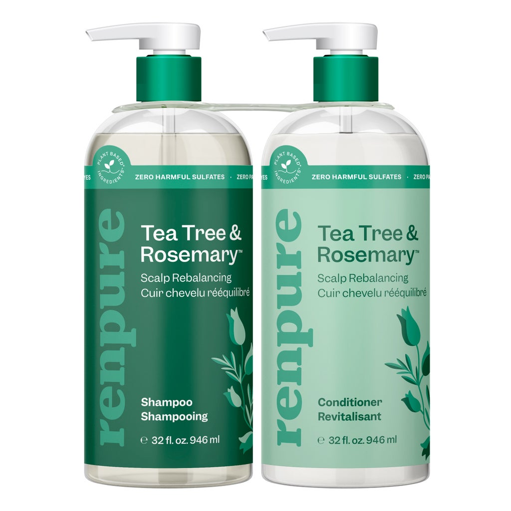 Renpure Tea Tree & Rosemary Scalp Rebalancing Shampoo & Conditioner, 946 mL, 2-Piece Set