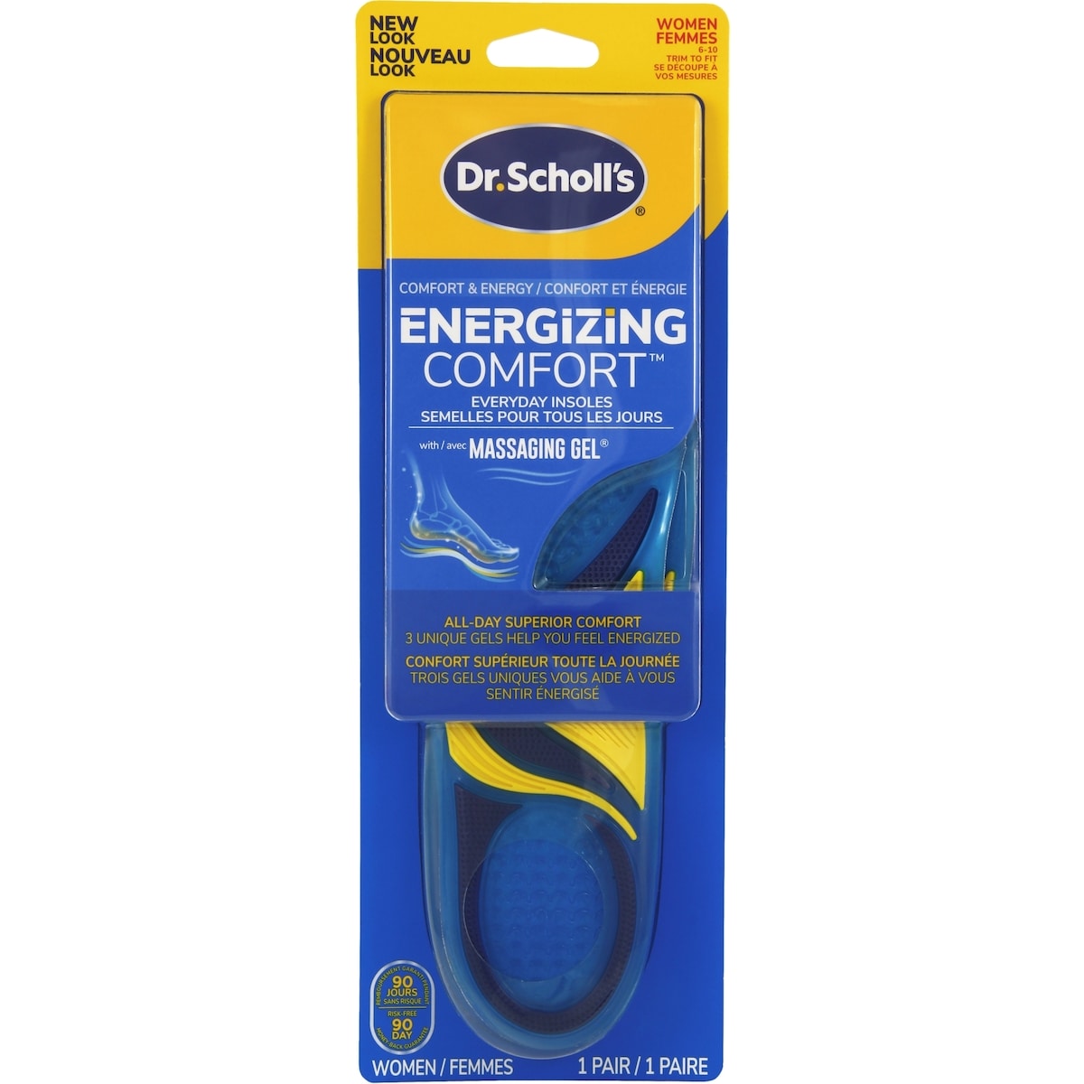 Dr. Scholl's Energizing Comfort Everyday Insoles with Massaging Gel®, Women, Size 6-10