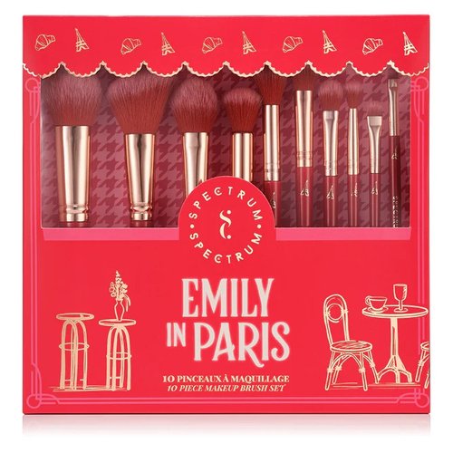 Emily in Paris 10 Piece Bistro Makeup Brush Set