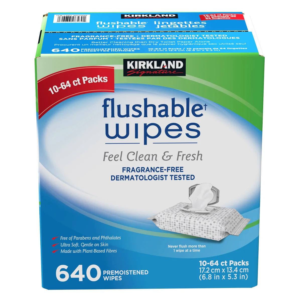 Kirkland signature Moist flushable wipes