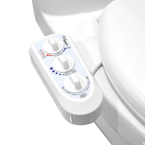LIVINGBASICS Hot and Cold Water Bidet toilet bidet- Self Cleaning -Dual Nozzle