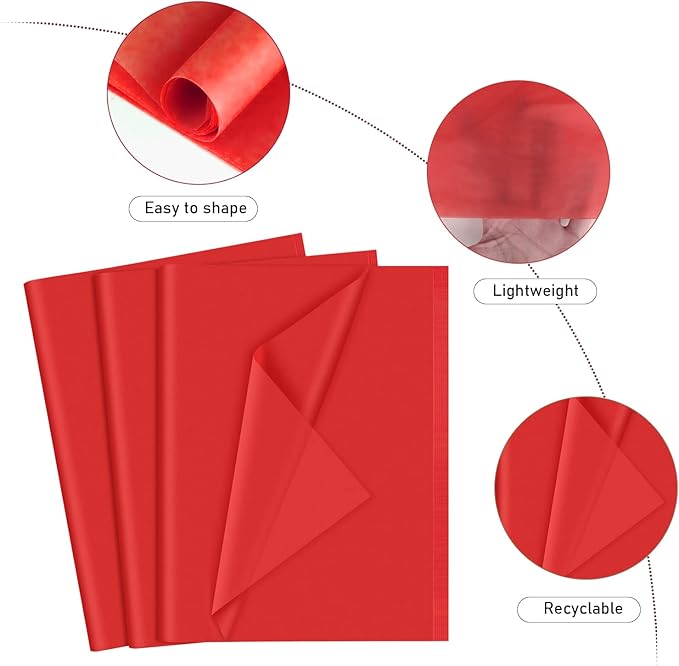 NEBURORA 12 Sheets Gift Wrap Paper orange Tissue
