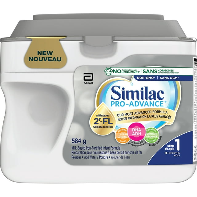 Similac Pro-Advance Step 1, Baby Formula, Our Closest Formula to Breast Milk with 2’-FL, Easy To Digest, 0+ Months, Powder, 584 g