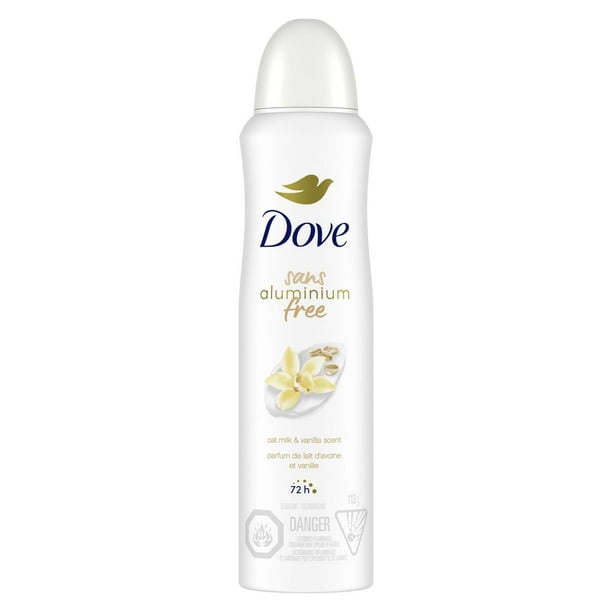 Dove Aluminum Free Deodorant Dry Spray for Women Oat Milk & Vanilla Scent , 113g