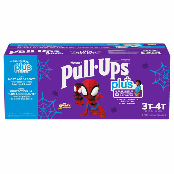 Huggies Size 3T to 4T Boy Pull-Ups Plus Training Pants 116 ct