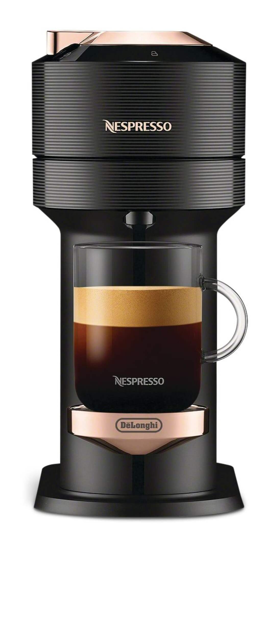 Nespresso Vertuo Next Premium Coffee & Espresso Machine by DeLonghi, Rose Gold/Black