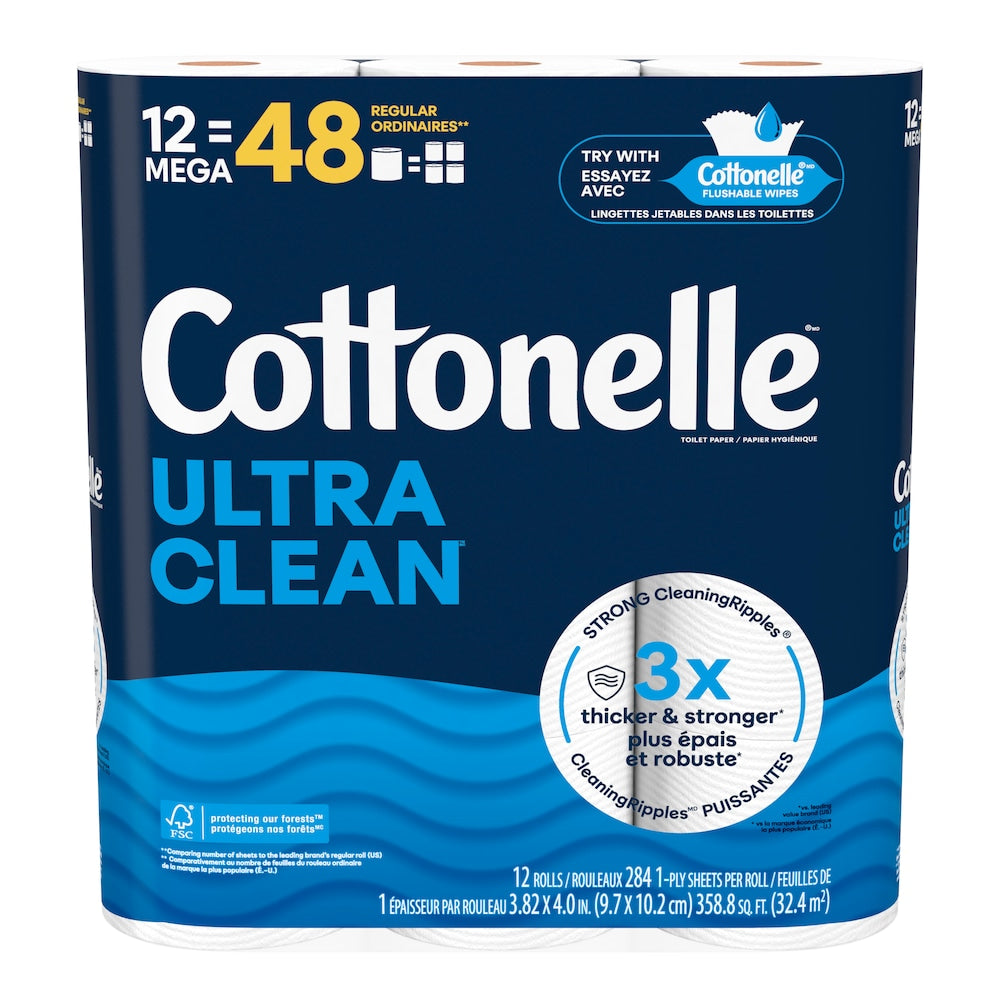 Cottonelle Ultra CleanCare Mega Roll Toilet Paper - 12 Pack