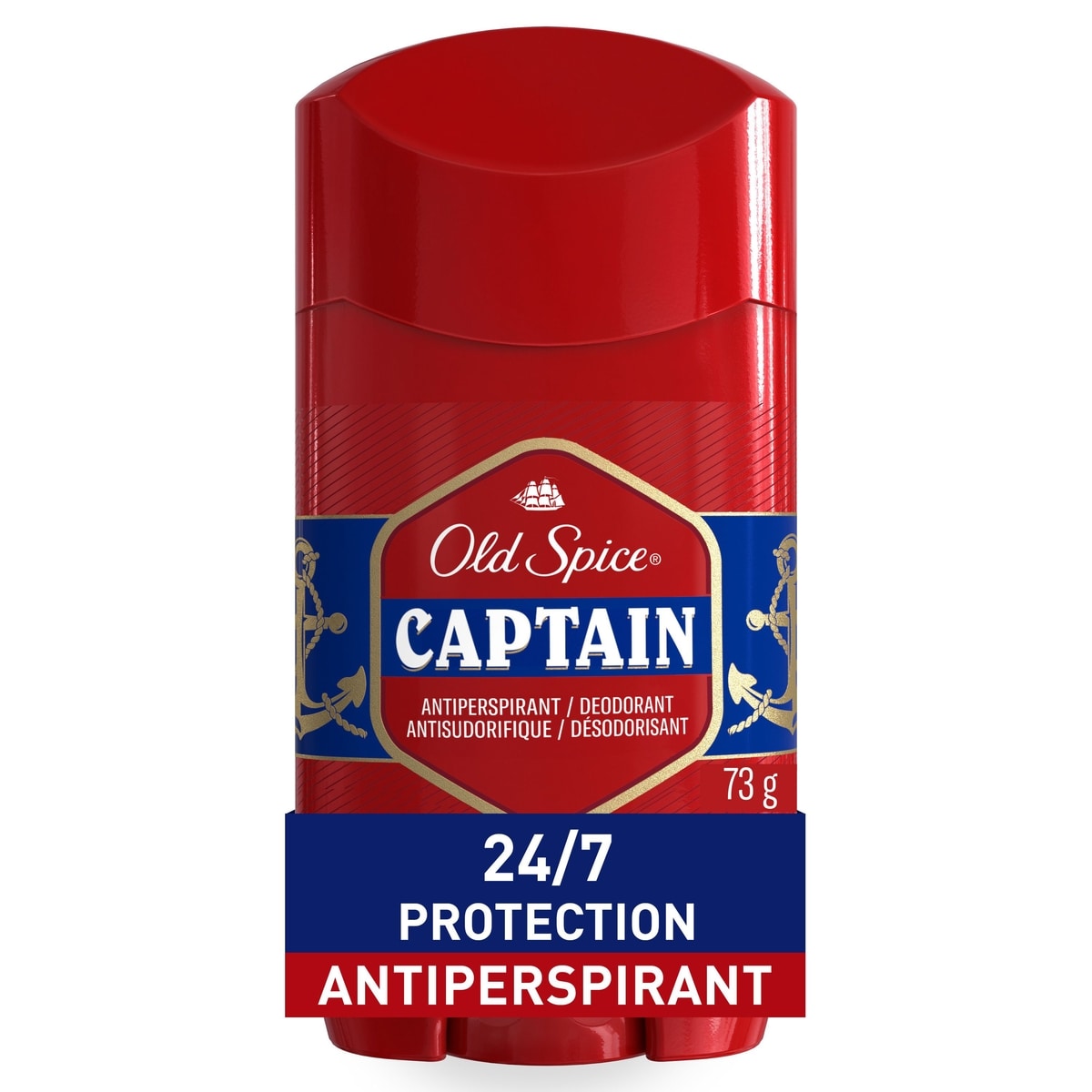 Old Spice Aluminum Free Deodorant for men, 24/7 Odor Protection, Captain with Bergamot Scent 73g