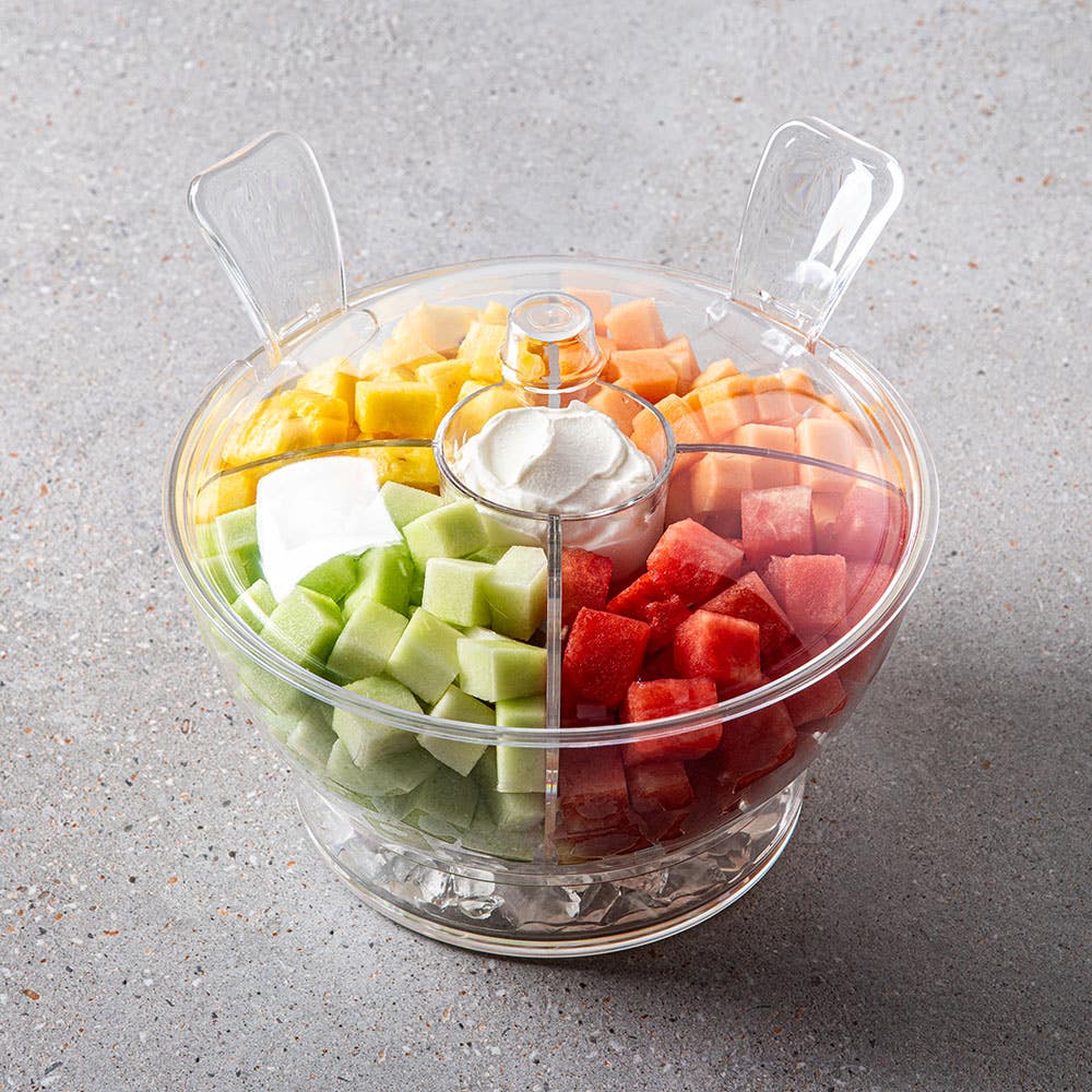 KSP Chill It Serving Bowl with Servers - Set of 6 (Clear)