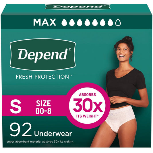 Depend Women's Maximum Absorbency 92 Underwear small
