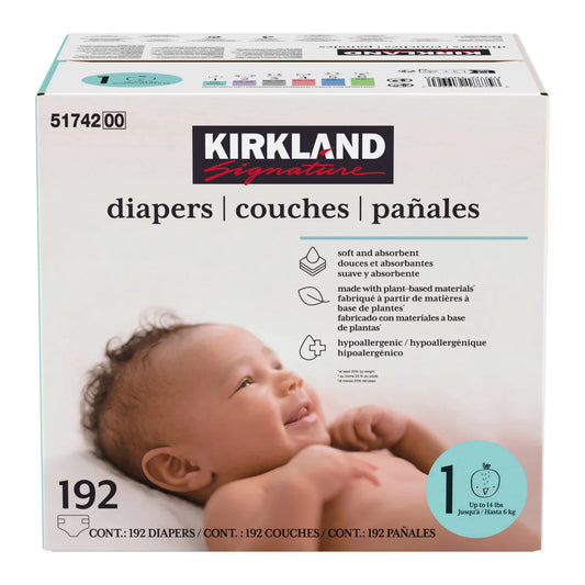Kirkland Signature Diapers, Size 1 , 192 counts