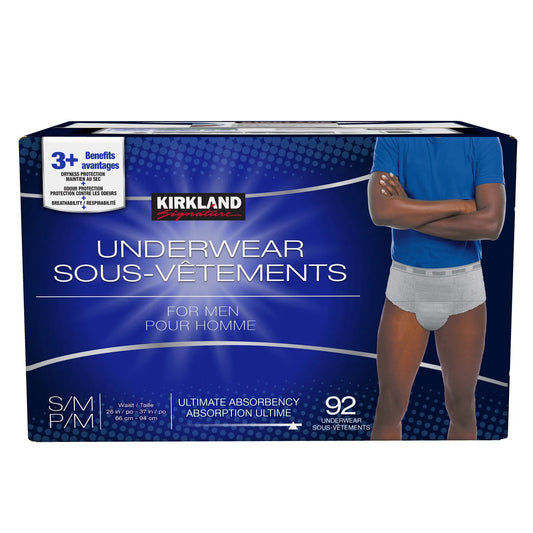 Kirkland Signature Men's Protective Underwear S/M