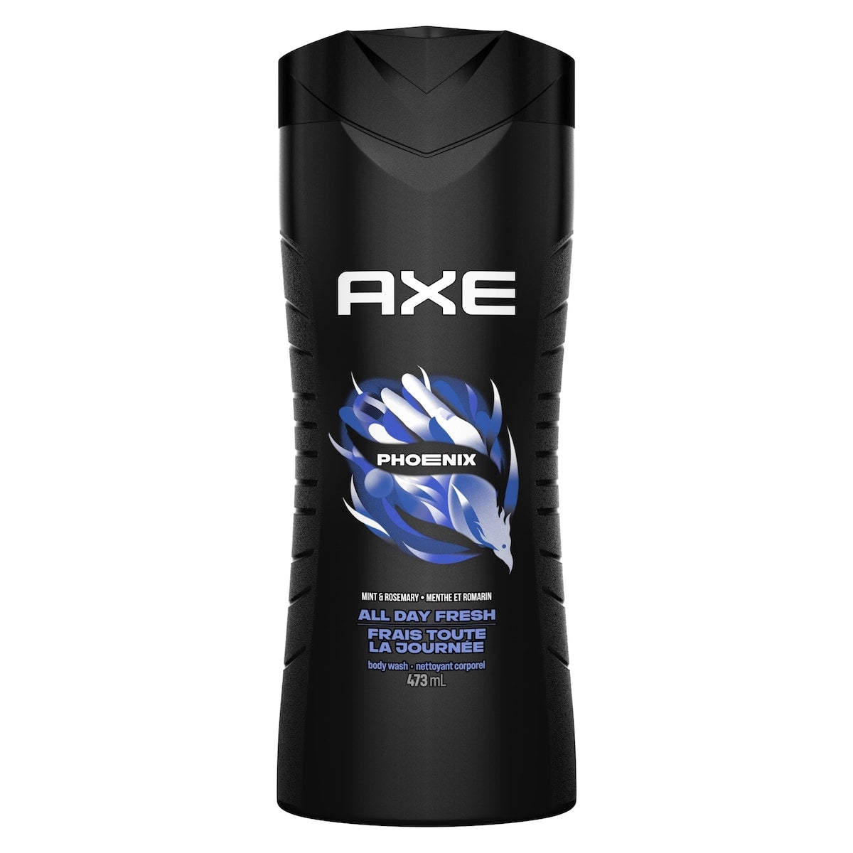 AXE Dual Action Body Wash for Long-Lasting Freshness Phoenix Crushed Mint & Rosemary Scent Men's Moisturizing Shower Gel 473 ml