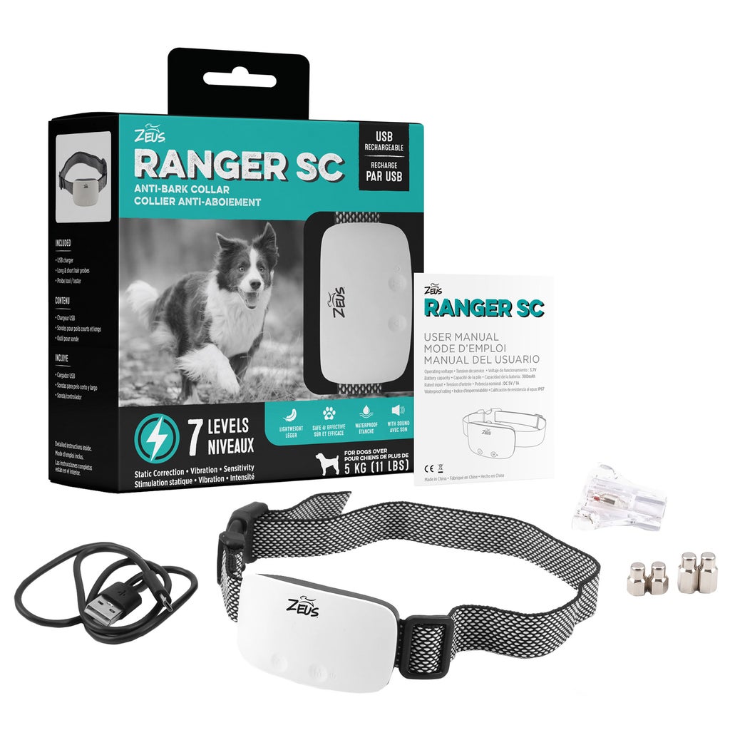 Zeus Ranger SC Anti-Bark Collar with Static Correction