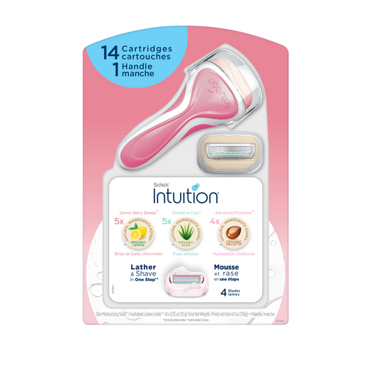 Schick Intuition Razor & Refill Variety Pack 14 Cartridges