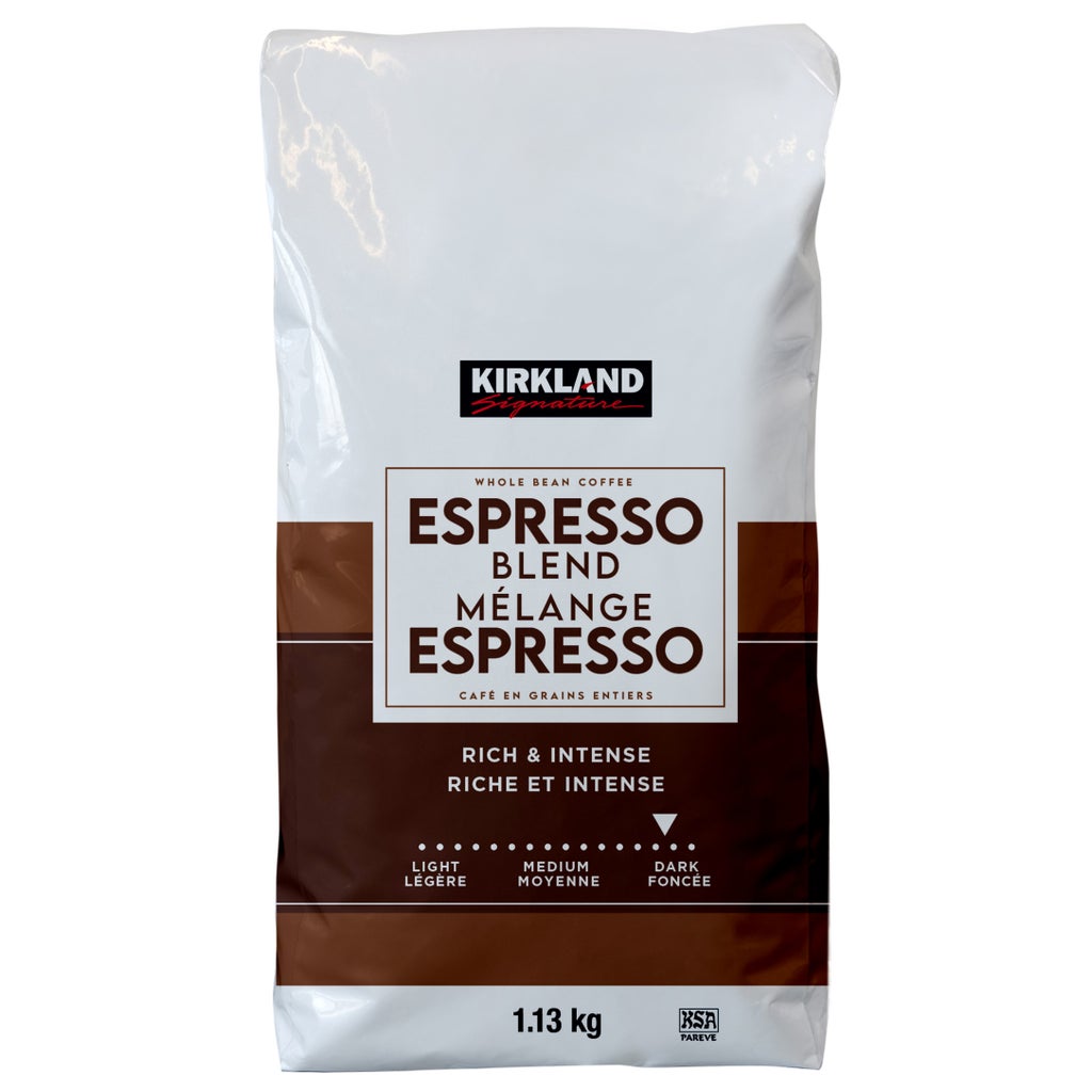 Kirkland Signature Whole Bean Coffee Espresso Blend, 1.13 kg