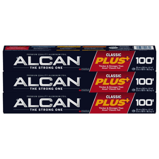 Alcan Classic Plus Aluminum Foil Wrap, 3-pack
