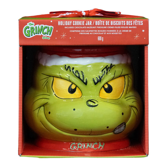 Pirouline Chocolate Hazelnut Wafers In A Grinch Holiday Cookie Jar, 600 g
