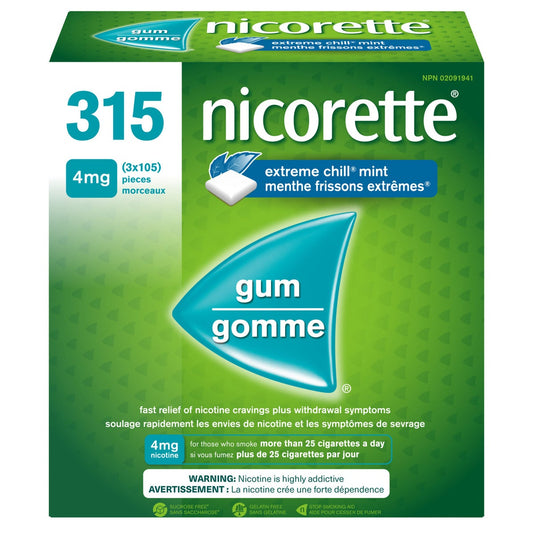Nicorette 4mg Extreme Chill Gum 315 Pieces