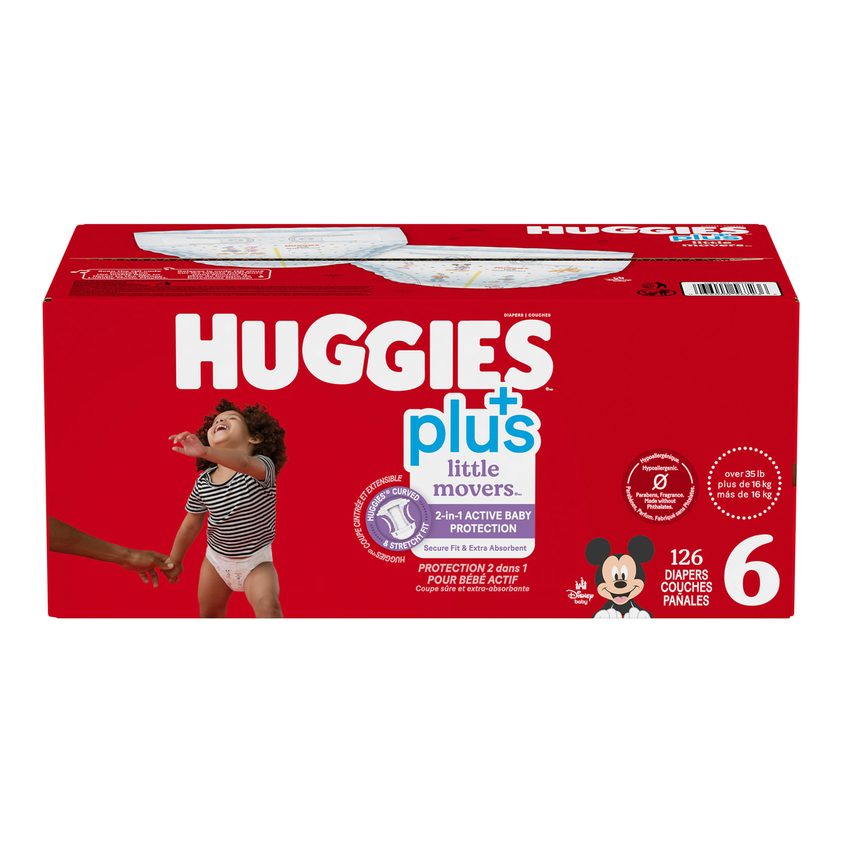 Huggies Little Movers Plus Baby Diapers Size 6 Pack of 126