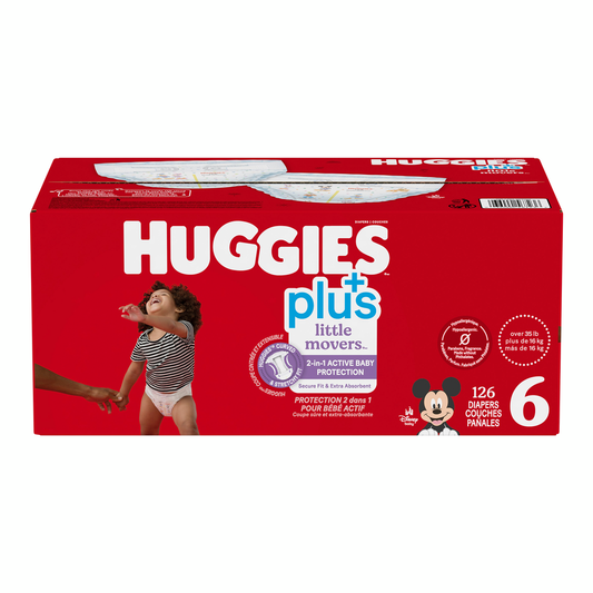 Huggies Little Movers Plus Baby Diapers Size 6 Pack of 126