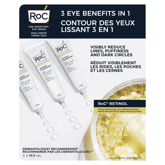 Roc Smoothing Eye Cream 3 X 17.7 ml