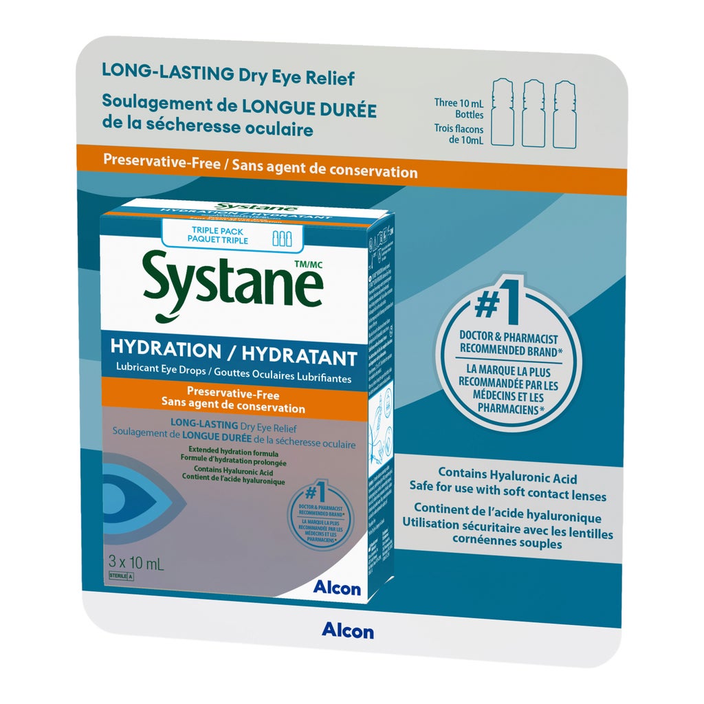 SYSTANE HYDRATION EYE DROPS 3 X 10 ML