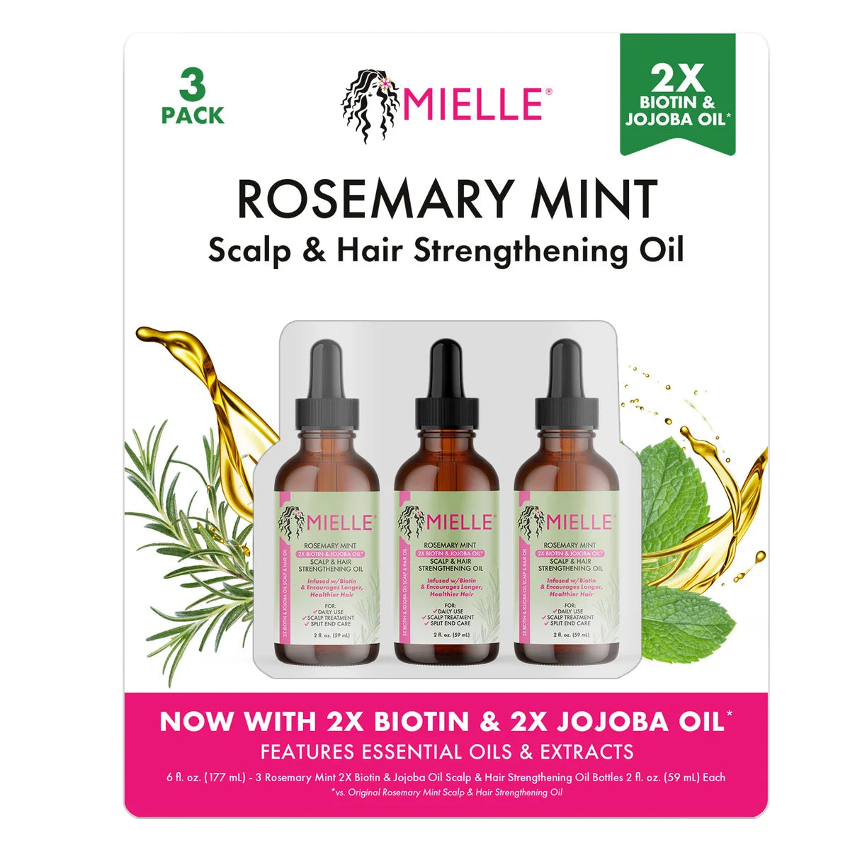 Mielle Rosemary Mint Scalp & Hair Strengthening Oil