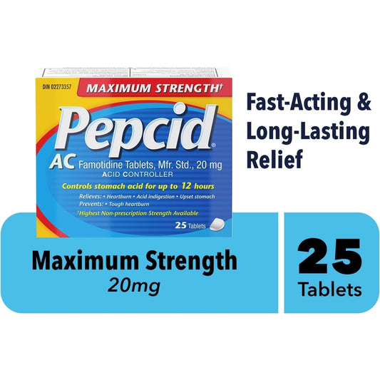 Pepcid Famotidine Tablets 25 ea