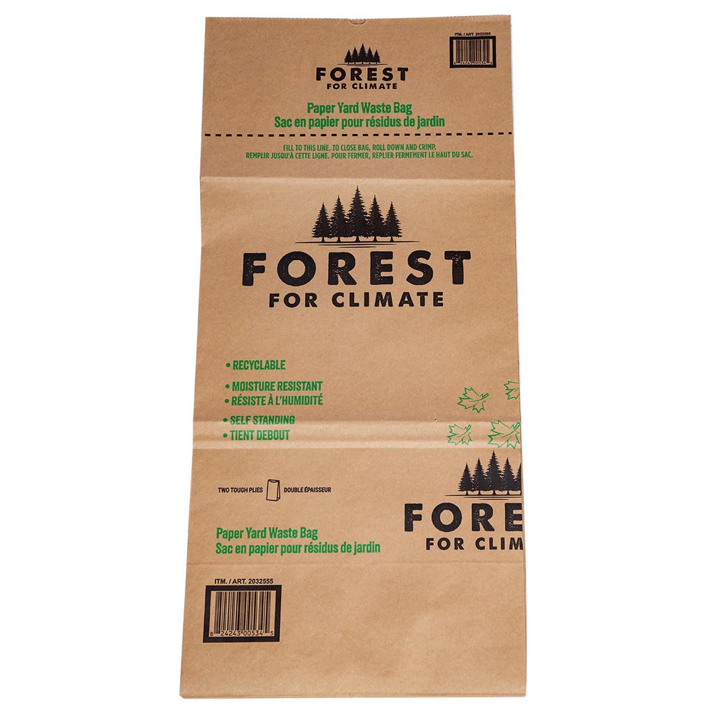 Forest For Climate Paper Yard Waste Bags, Pack of 25
