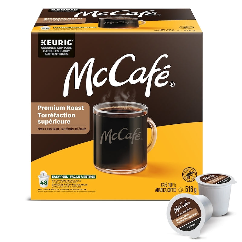 McCafe Premium Medium Dark Roast, K-Cup Coffee Pods, 48 Count
