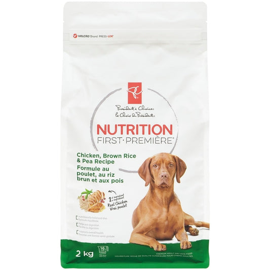 President's Choice Nutrition First Dog Food, Chicken, Brown Rice & Pea 2 kg