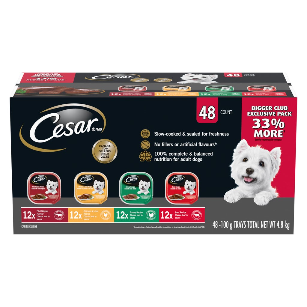 CESAR WET DOG FOOD 48 x 100 g