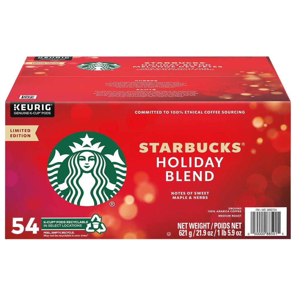 Starbucks Holiday Blend K-Cup
54 pack"