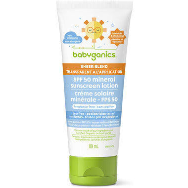 babyganics All Mineral Sheer Blend Sunscreen Lotion SPF 50 89ml