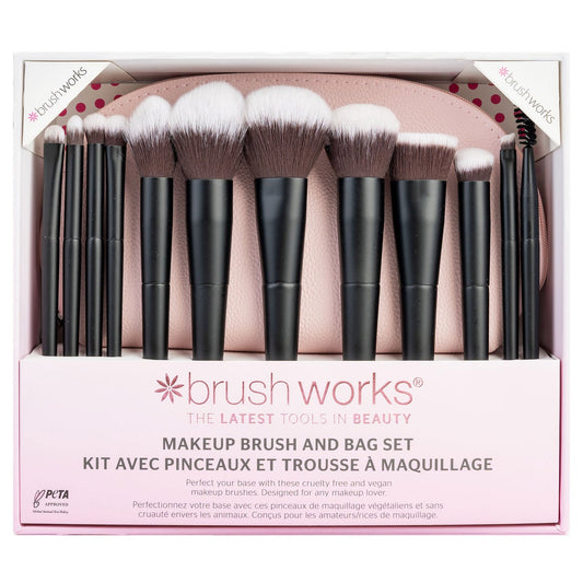 Brushworks Makeup Brush & Bag Set